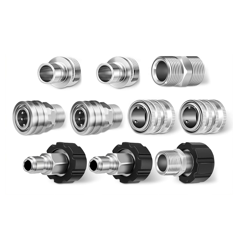 Smart Garden Hub - 10個入り高圧洗浄機アダプターキット M22-14mmから3/8インチプラグへ M22-15mmからM22-14mmアダプター 3/4インチガーデンホースクイックコネクト継手