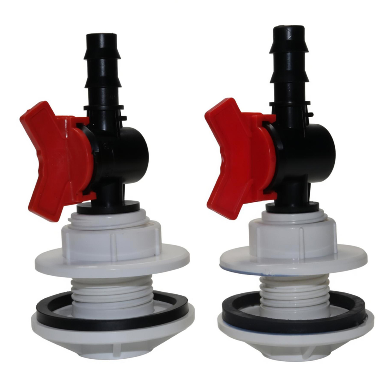 Smart Garden Hub - 2個セット ガーデン灌漑用 3/4インチ 1/2インチ IBC水槽用 プレートフランジ付き