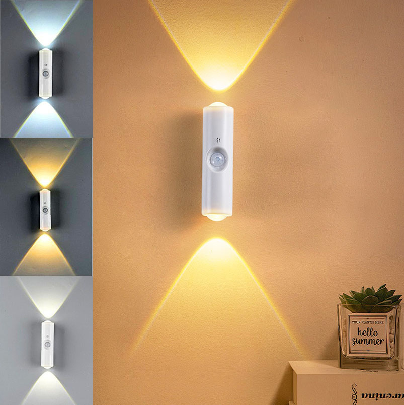 Smart Garden Rooms - 1 個磁気 RGB 変色ナイトライトスマートモーションセンサー充電式壁ランプ庭廊下階段保育園用