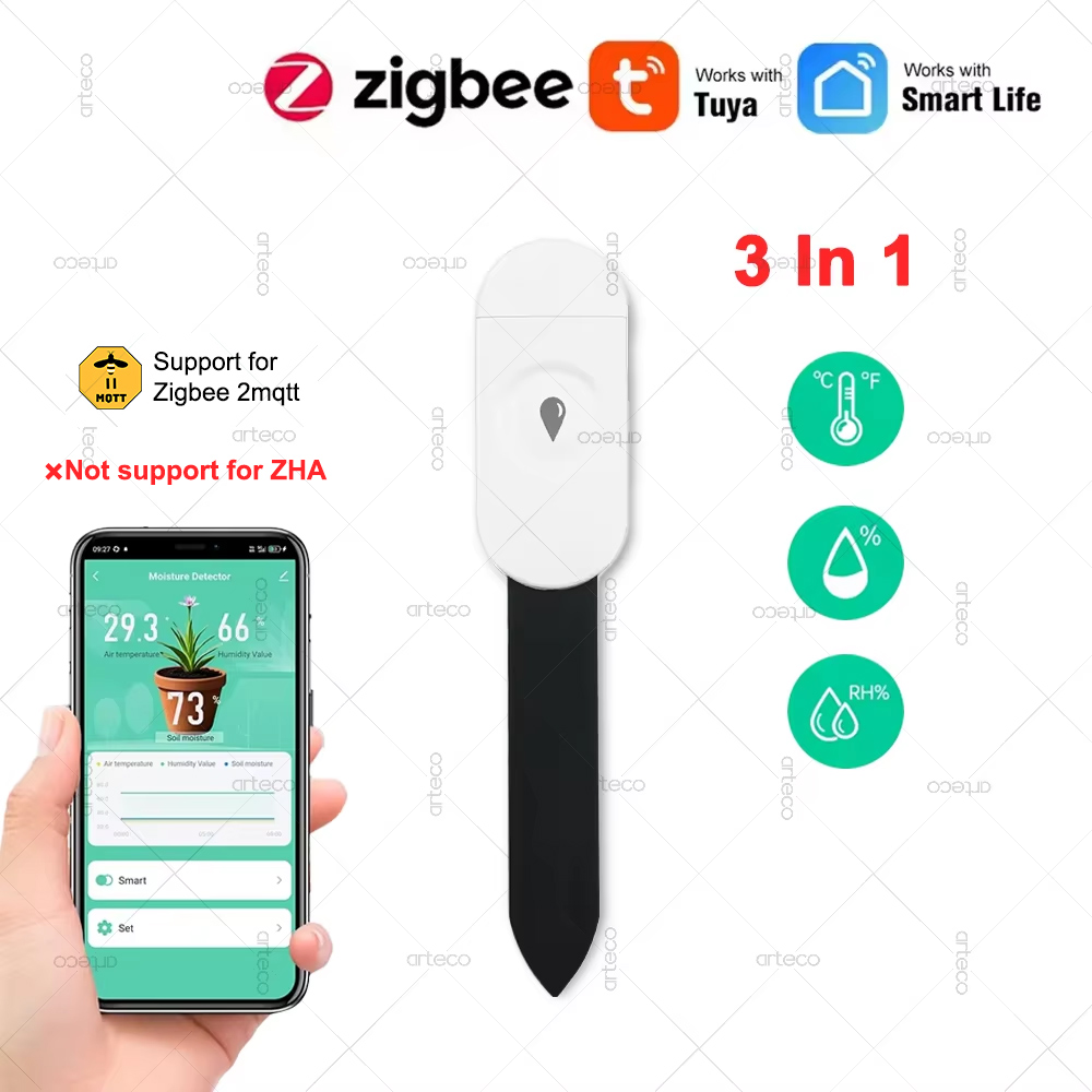 App Smart Garden - Tuya Zigbee 温度湿度水分検出器スマート土壌テスター水分センサー電話アプリリアルタイムモニター家庭菜園用
