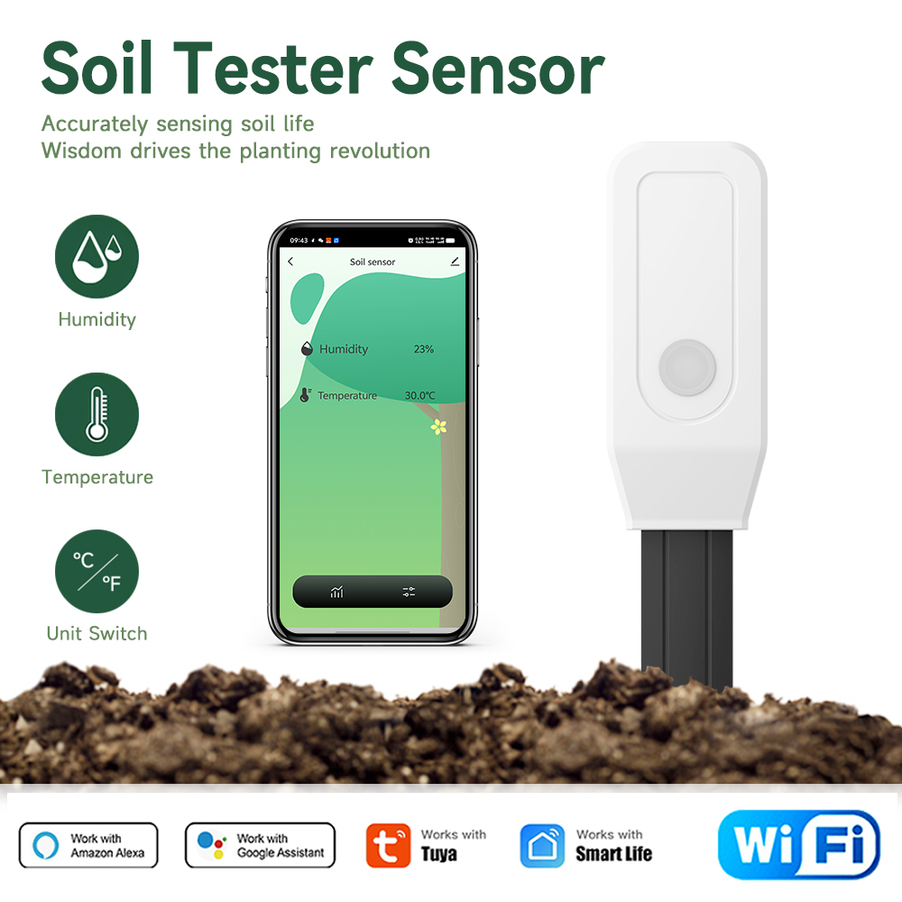 App Smart Garden - Tuya スマートWiFi土壌テスター 温度湿度センサー ガーデン灌漑検出器 スマートライフアプリ 植物ケア用