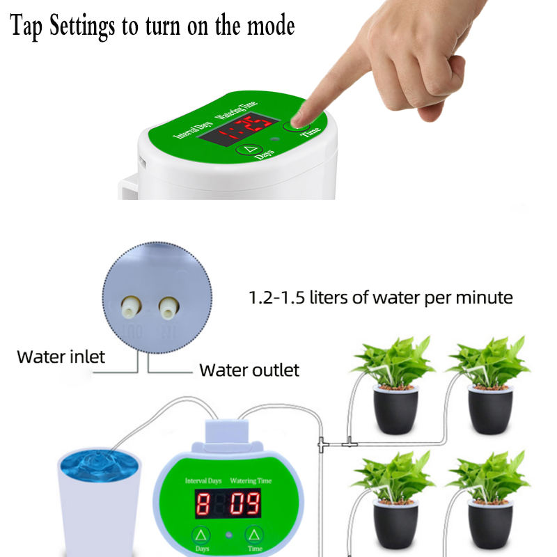 インテリジェントな時限自動花水やり装置、鉢植えの怠惰な水やり - Smart Garden Water のレビューと価格