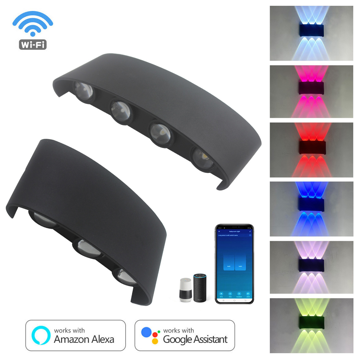 LEDウォールランプ,6/8W,wifi,Bluetooth - Smart Garden Rooms のレビューと価格