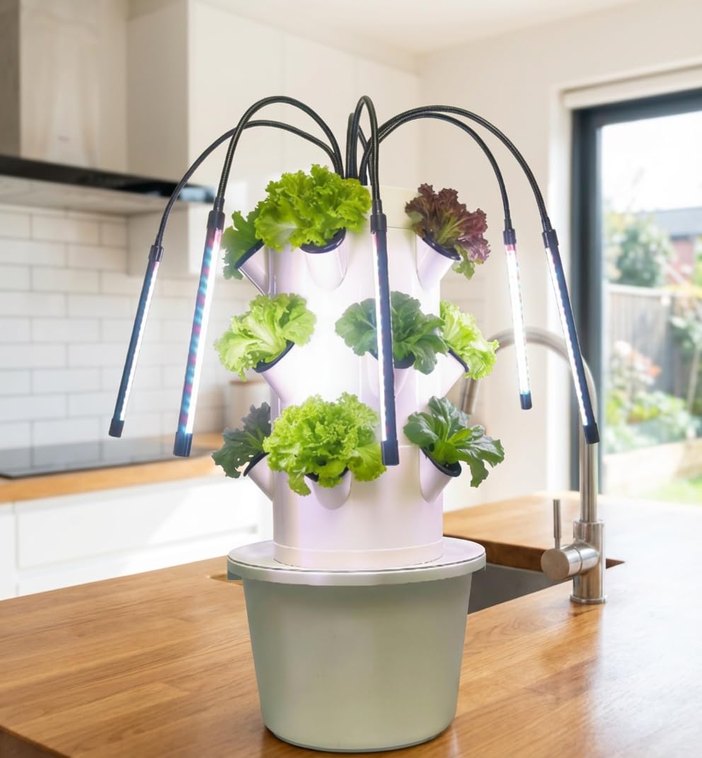 垂直水耕栽培システム |   3層15穴屋内ガーデンキット（ - Indoor Herb Garden Kit のレビューと価格