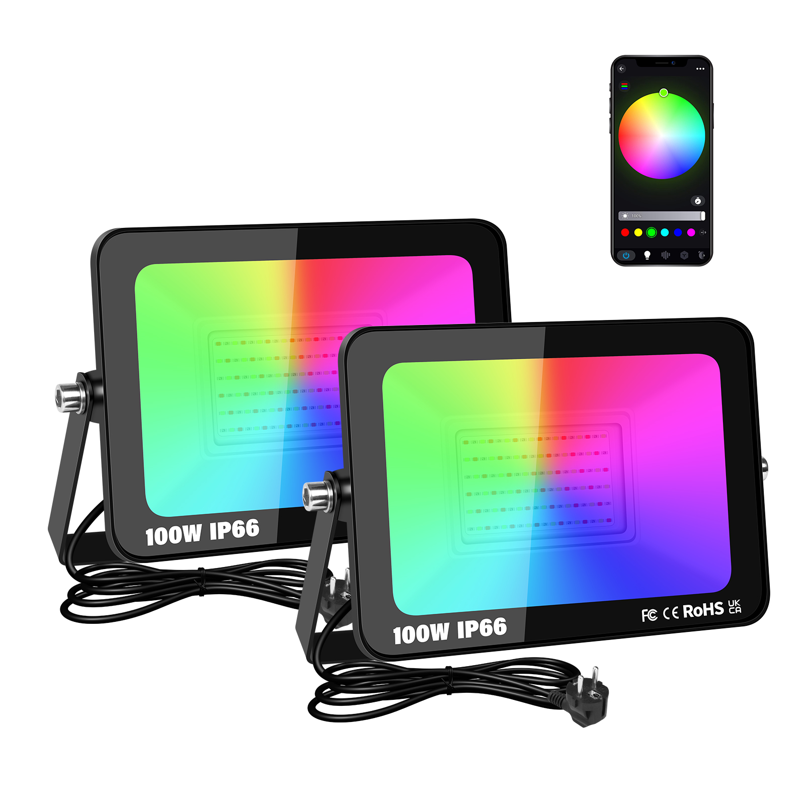 SKYWORLD APP RGB スマート投光器 プラグ付き - App Smart Garden のレビューと価格