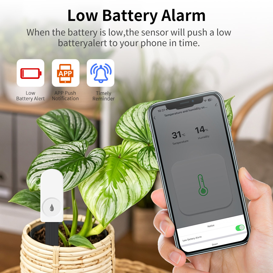 スマートZigBee土壌水分センサー 温度湿度計 温湿度計  - App Smart Garden のレビューと価格