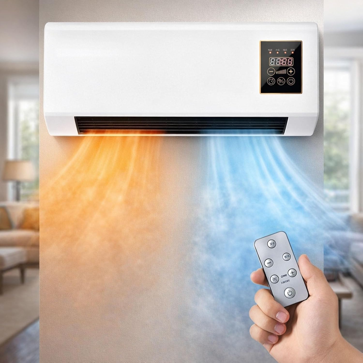ポータブル壁掛けエアコンファン 2 in 1 冷暖房システム - Smart Garden Rooms のレビューと価格
