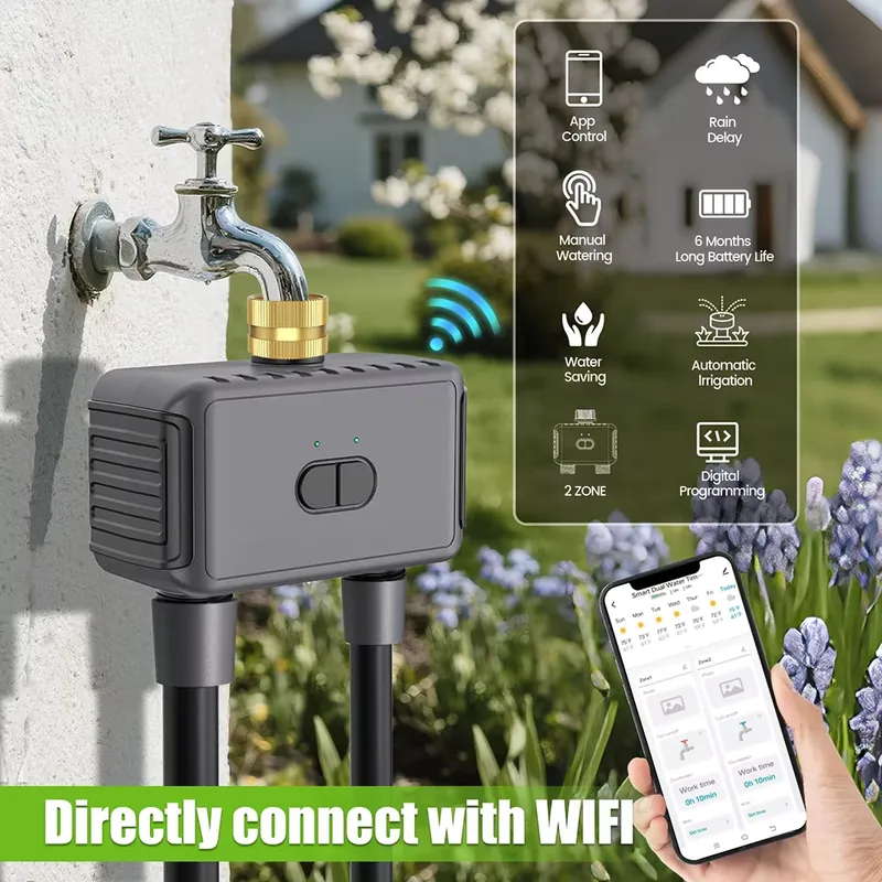 WAP01 WiFiアプリ制御 デュアルホース水タイマー ス - App Smart Garden のレビューと価格