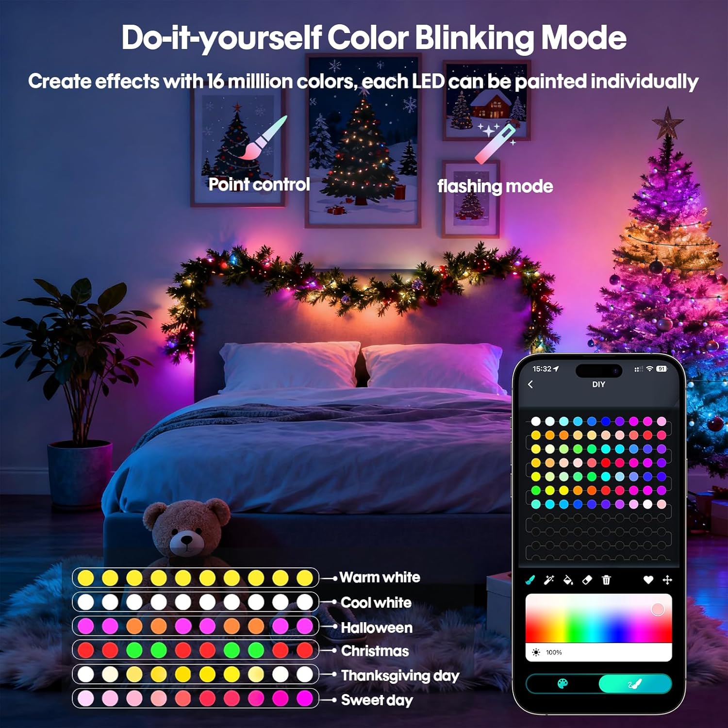 スマートグローブストリングライト 5/10M RGB カラー - App Smart Garden のレビューと価格