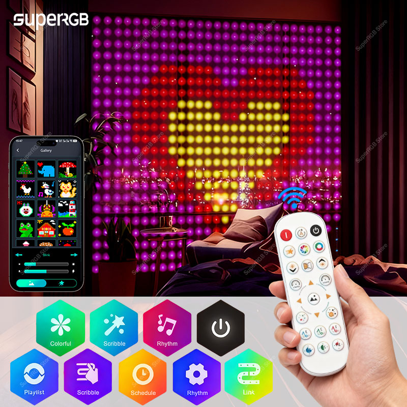 スマートカーテンライト RGB ストリングライト アプリ制御 - Smart Garden Rooms のレビューと価格