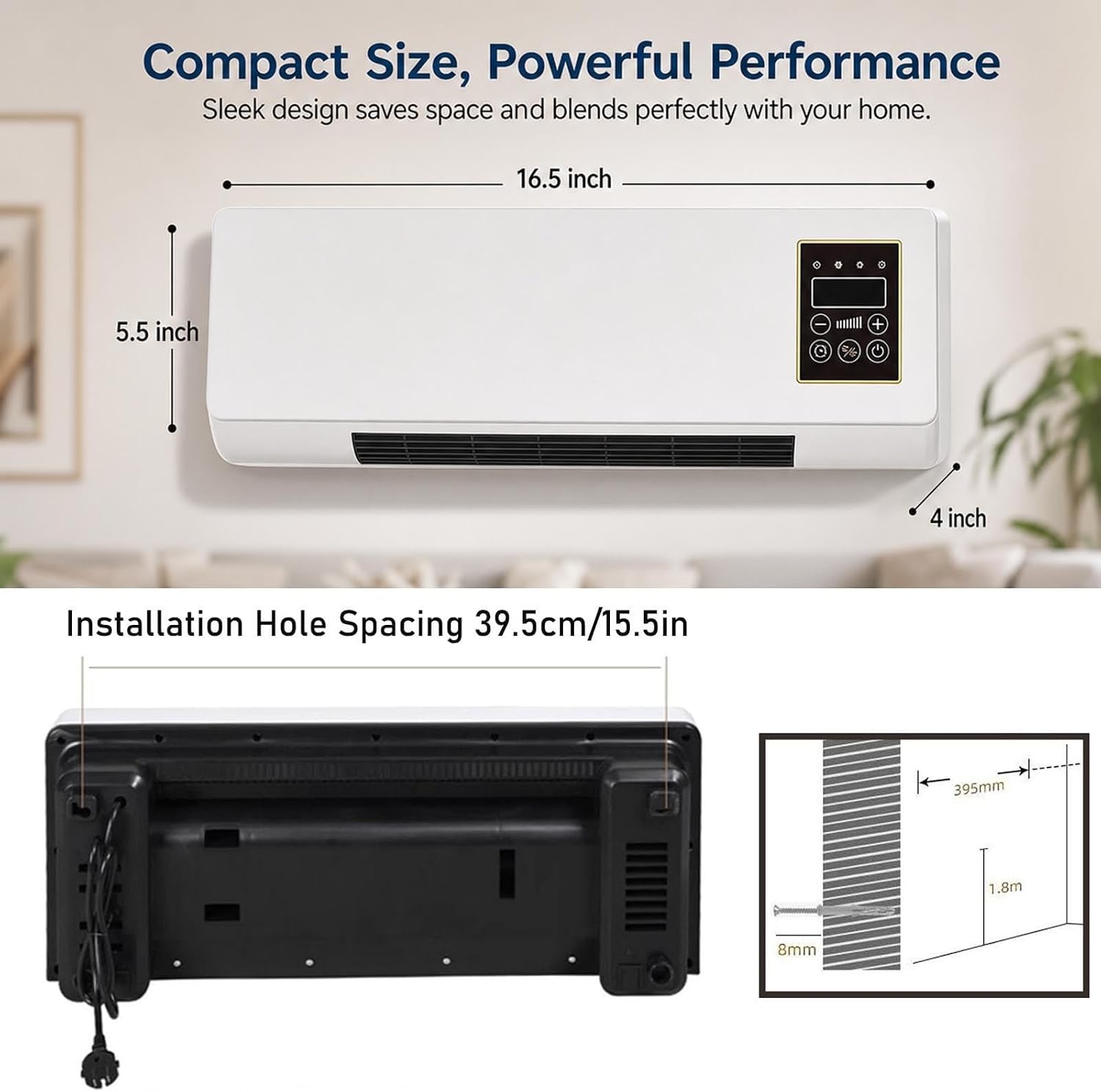 壁掛け式エアコン 2 in 1 ミニエアコンユニット 冷暖房 - Smart Garden Rooms のレビューと価格