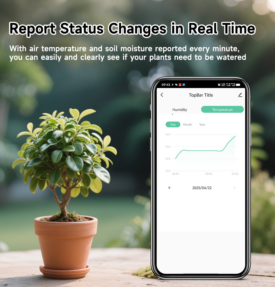 Tuya スマートWiFi土壌テスター 温度湿度センサー ガ - App Smart Garden のレビューと価格