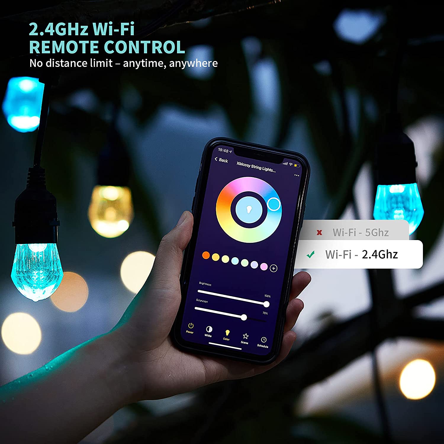 防水スマートLEDストリングライト,屋外,庭,結婚式の装飾, - Smart Garden Water のレビューと価格