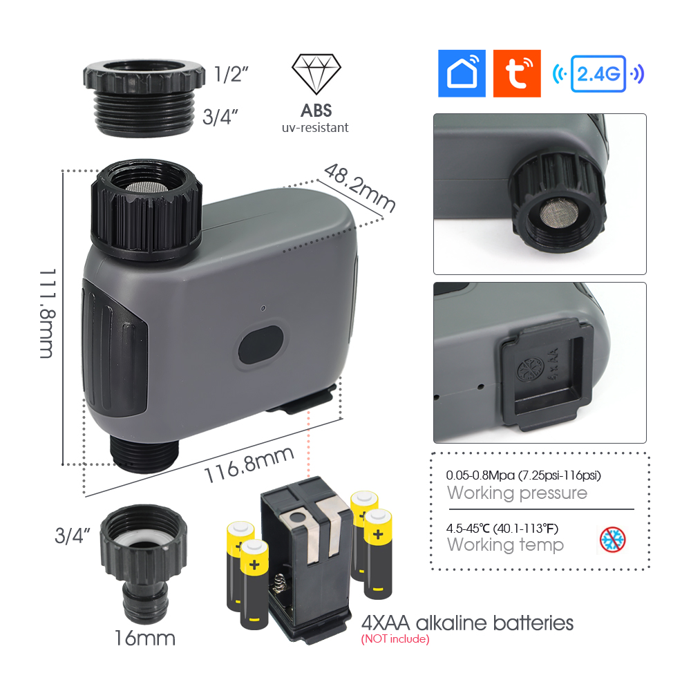 Tuya スマート Wifi 灌漑タイマー スプレーヤー散水 - Smart Garden Iot のレビューと価格