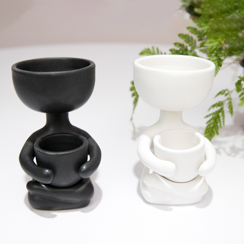 ヘアトイドセラミックフラワーポット、クリエイティブなオフィス - Indoor Herb Garden Kit のレビューと価格