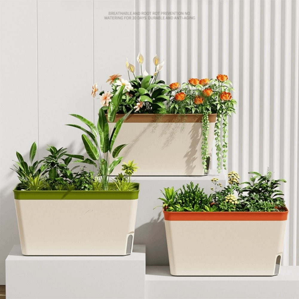 高品質モダン自動給水プランターポット装飾的な水位窓付きハーブ - Indoor Herb Garden Kit のレビューと価格
