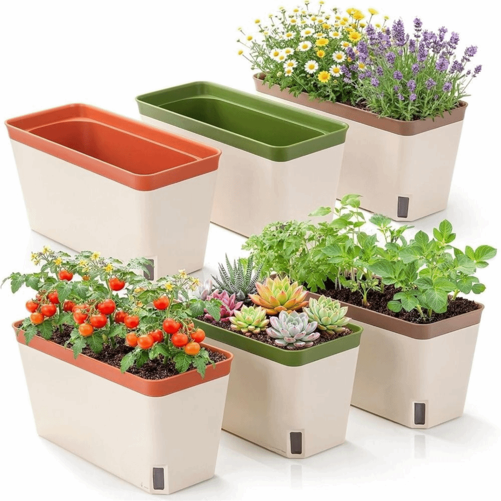 高品質モダン自動給水プランターポット装飾的な水位窓付きハーブ - Indoor Herb Garden Kit のレビューと価格