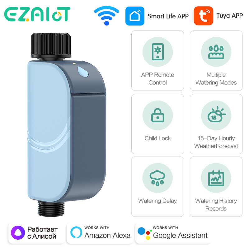 スマート Tuya WIFI 庭の水やりタイマー自動散水タイ - Smart Garden Iot のレビューと価格